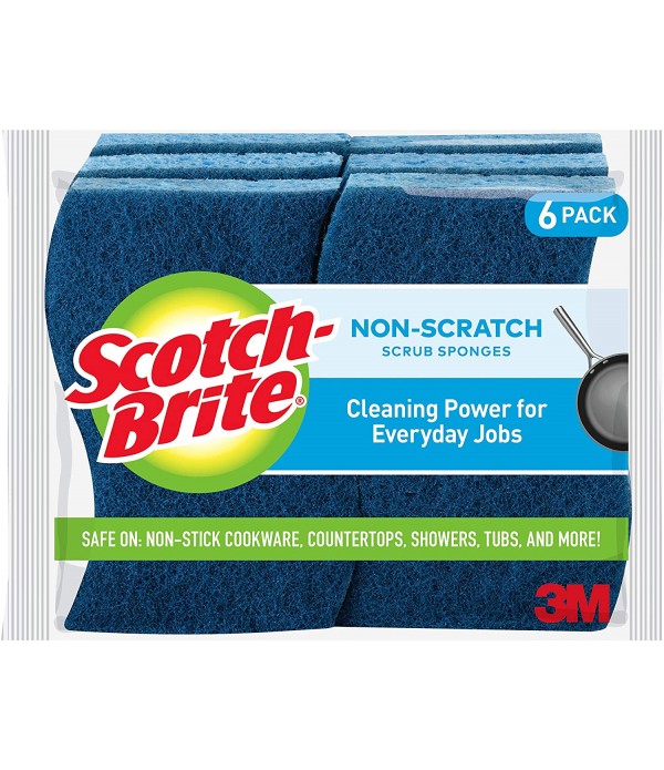 Scotch-Brite Non-Scratch Scrub Sponges, 6 Scrub Sp...