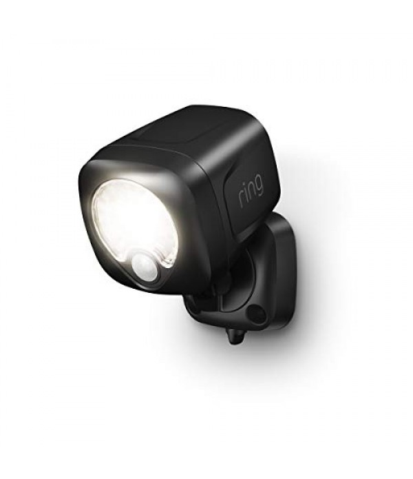 Ring Smart Lighting – Spotlight, Battery-Powered, Outdoor Motion-Sensor Security Light, Black (Ring Bridge required)