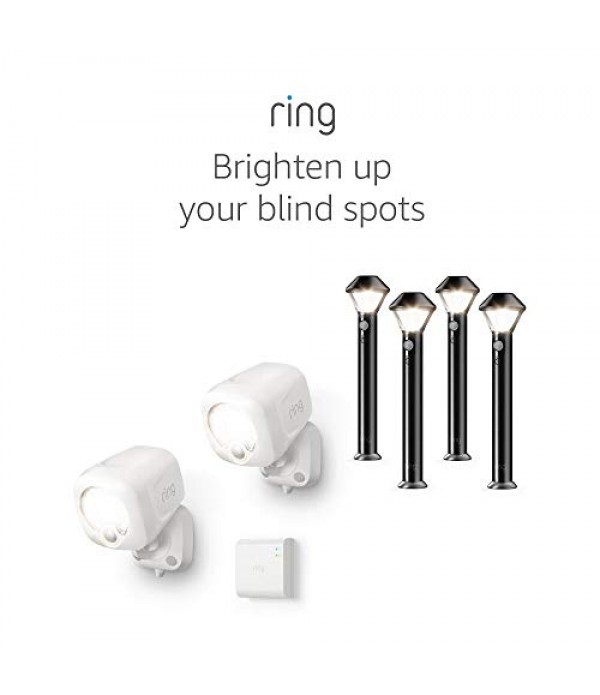 Ring Smart Lighting – Spotlight, Battery-Powered, Outdoor Motion-Sensor Security Light, Black (Ring Bridge required)