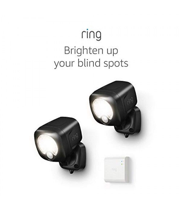 Ring Smart Lighting – Spotlight, Battery-Powered, Outdoor Motion-Sensor Security Light, Black (Ring Bridge required)