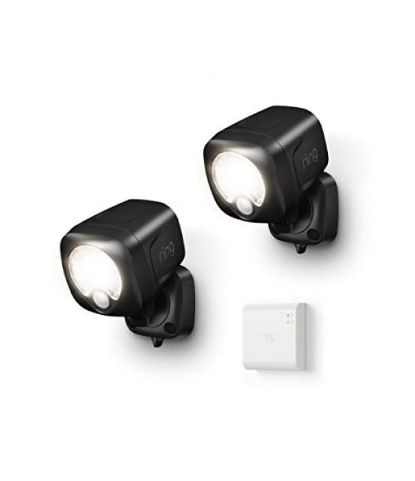 Ring Smart Lighting – Spotlight, Battery-Powered, Outdoor Motion-Sensor Security Light, Black (Ring Bridge required)
