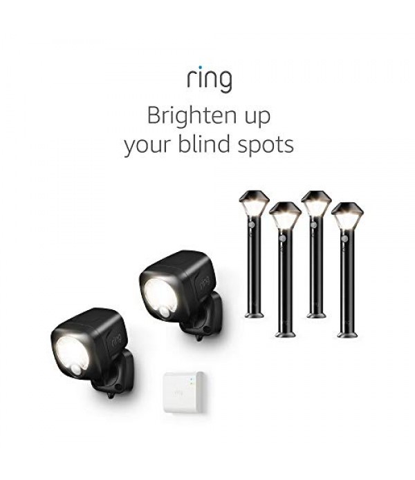 Ring Smart Lighting – Spotlight, Battery-Powered, Outdoor Motion-Sensor Security Light, Black (Ring Bridge required)