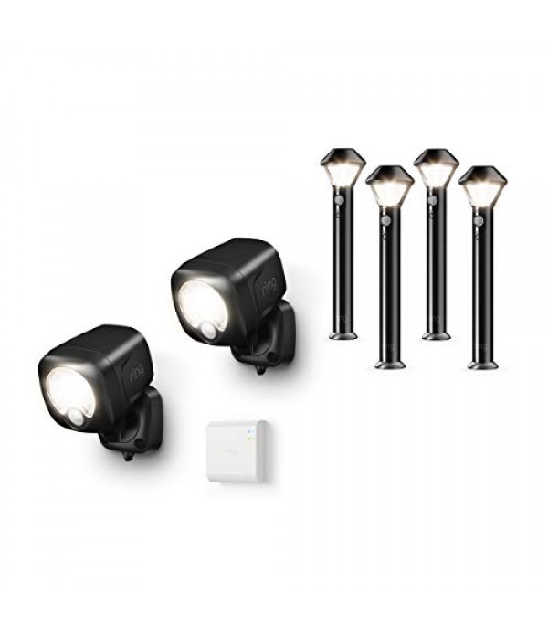 Ring Smart Lighting – Spotlight, Battery-Powered, Outdoor Motion-Sensor Security Light, Black (Ring Bridge required)
