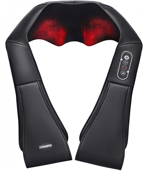 Naipo Shiatsu Back and Neck Massager with Heat Dee...