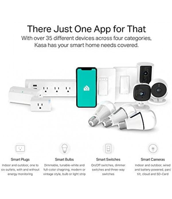 Kasa Smart (HS200) Light Switch by TP-Link, Single Pole, Needs Neutral Wire, 2.4Ghz WiFi Light Switch Works with Alexa and Google Assistant, UL Certified, 1-Pack, White