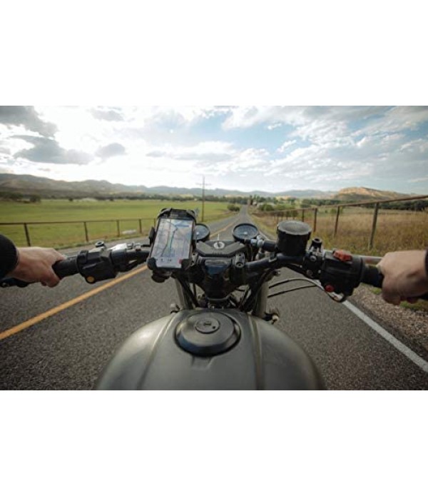 Roam Universal Premium Bike Phone Mount for Motorcycle - Bike Handlebars, Adjustable, Fits iPhone 11, X, XR, 8 | 8 Plus, 7 | 7 Plus, 6s Plus | Galaxy, S10, S9, S8, Holds Phones Up to 3.5" Wide