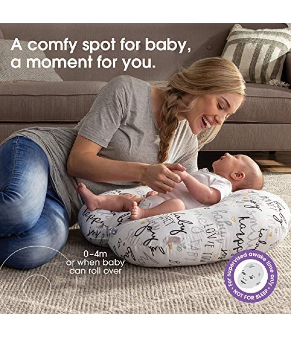 Boppy Original Newborn Lounger, Hello Baby Black and Gold