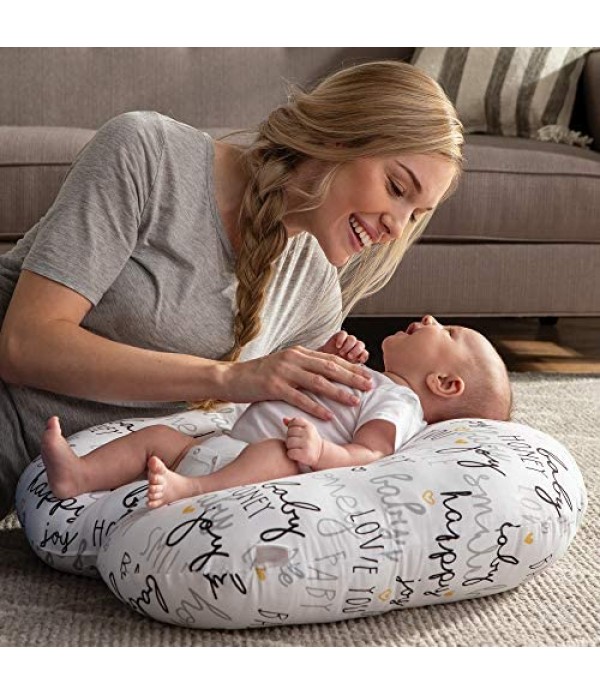 Boppy Original Newborn Lounger, Hello Baby Black and Gold