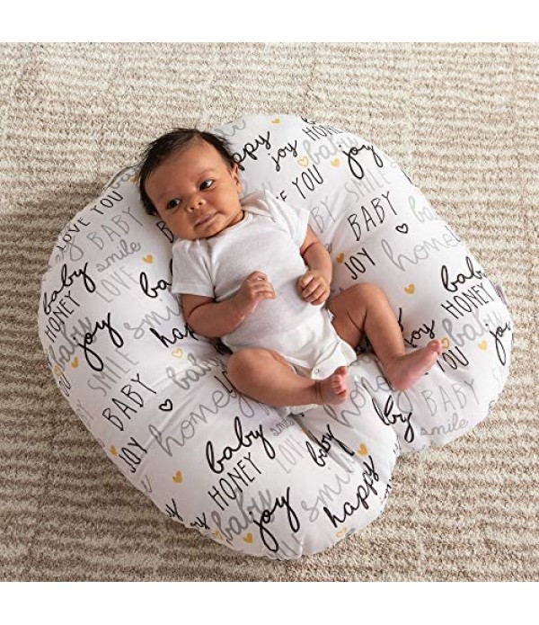 Boppy Original Newborn Lounger, Hello Baby Black and Gold
