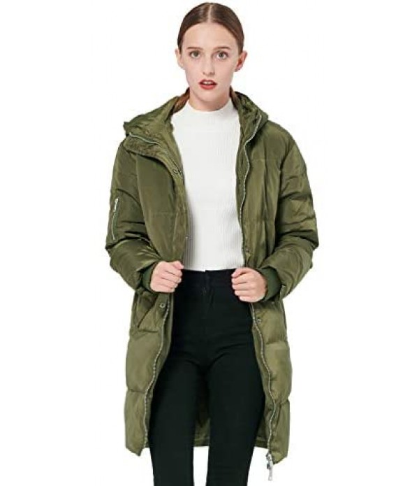 Orolay Women's Thicken Plus Size Down Jacket Hooded Coat