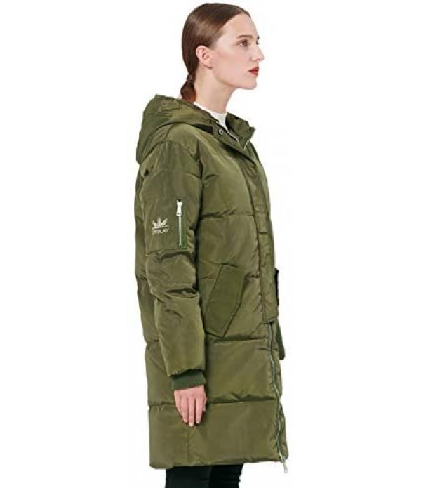 Orolay Women's Thicken Plus Size Down Jacket Hooded Coat