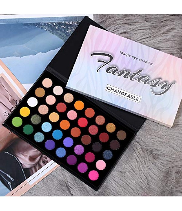 CHANGEABLE Pro Eyeshadow Palette Matte Shimmer Glitter Make Up Eyeshadow Palette Pigmented Eye Shadow Powder Natural Colors Long Lasting Waterproof Makeup Pallet Holiday Eye Shadows