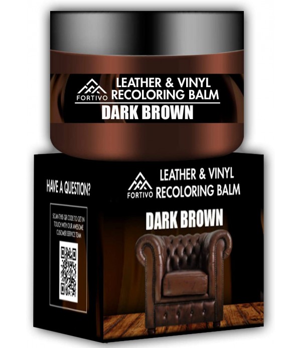 Dark Brown Leather Recoloring Balm - Leather Repai...