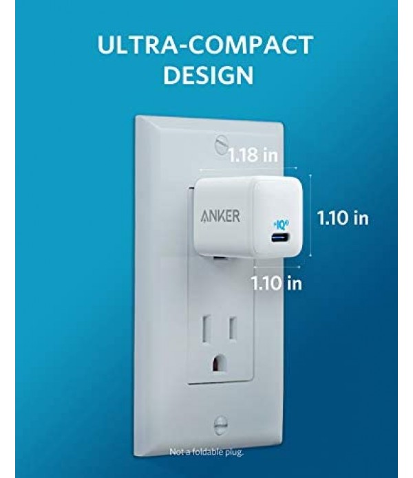 [Upgraded] Anker Nano iPhone Charger, 20W PIQ 3.0 Durable Compact Fast Charger, PowerPort III USB-C Charger for iPhone 12/12 Mini/12 Pro/12 Pro Max, Galaxy, Pixel 4/3, iPad Pro, AirPods Pro, and More