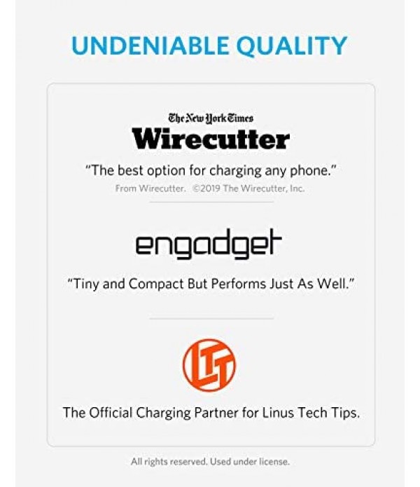 [Upgraded] Anker Nano iPhone Charger, 20W PIQ 3.0 Durable Compact Fast Charger, PowerPort III USB-C Charger for iPhone 12/12 Mini/12 Pro/12 Pro Max, Galaxy, Pixel 4/3, iPad Pro, AirPods Pro, and More