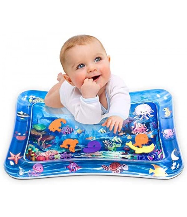 Infinno Inflatable Tummy Time Mat Premium Baby Water Play Mat for Infants and Toddlers Baby Toys for 3 to 24 Months, Strengthen Your Baby's Muscles, Portable