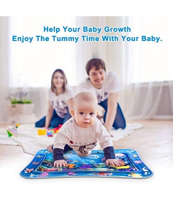 Infinno Inflatable Tummy Time Mat Premium Baby Water Play Mat for Infants and Toddlers Baby Toys for 3 to 24 Months, Strengthen Your Baby's Muscles, Portable