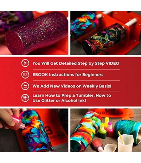 Craft Evolved - Cup Turner Tumbler - Turner Machine - Cup Spinner - DIY Craft Kit