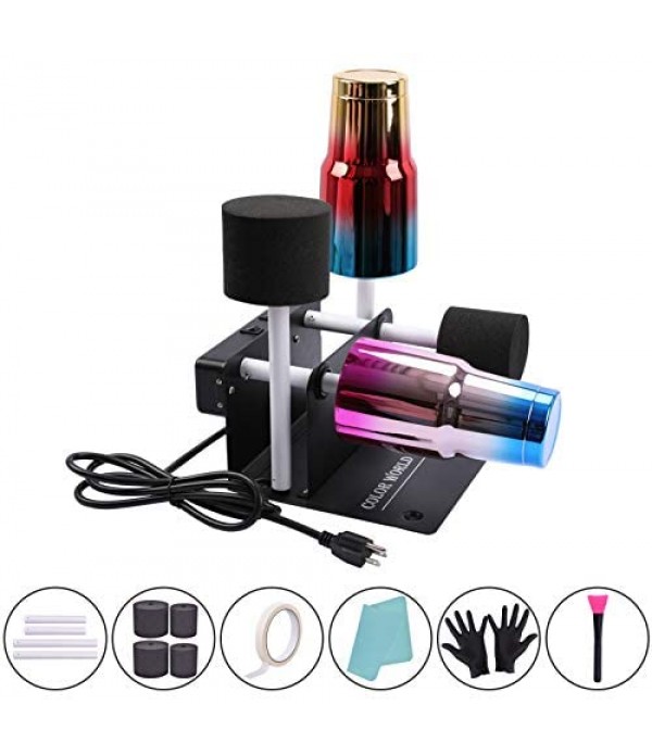 Double Cup Turner for Crafts Tumbler- Cuptisserie Kit, Cup Spinner Machine for DIY Glitter Epoxy Crafts Tumblers with Independent Switch and Silent Motor,Abundant Accessories