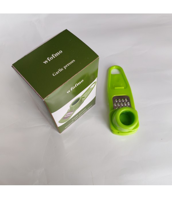 wfofmo Garlic Presses Rust Proof & Dishwasher Safe Professional Garlic Mincer Tool - Easy-Squeeze, Easy-Clean With Soft, Ergonomic Handle