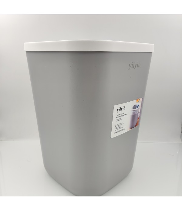yilyih Trash Cans for Household Purposes Plastic Trash Can Gray