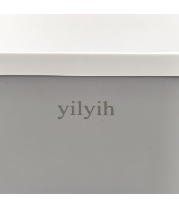 yilyih Trash Cans for Household Purposes Plastic Trash Can Gray