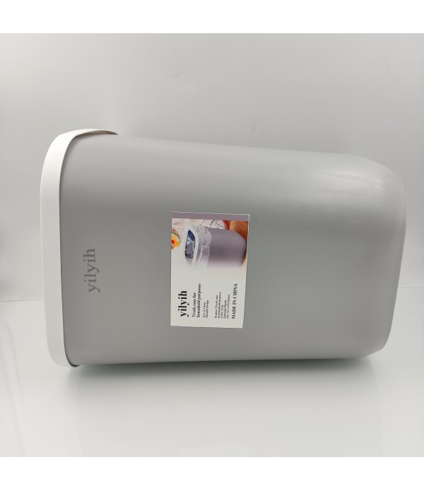 yilyih Trash Cans for Household Purposes Plastic Trash Can Gray