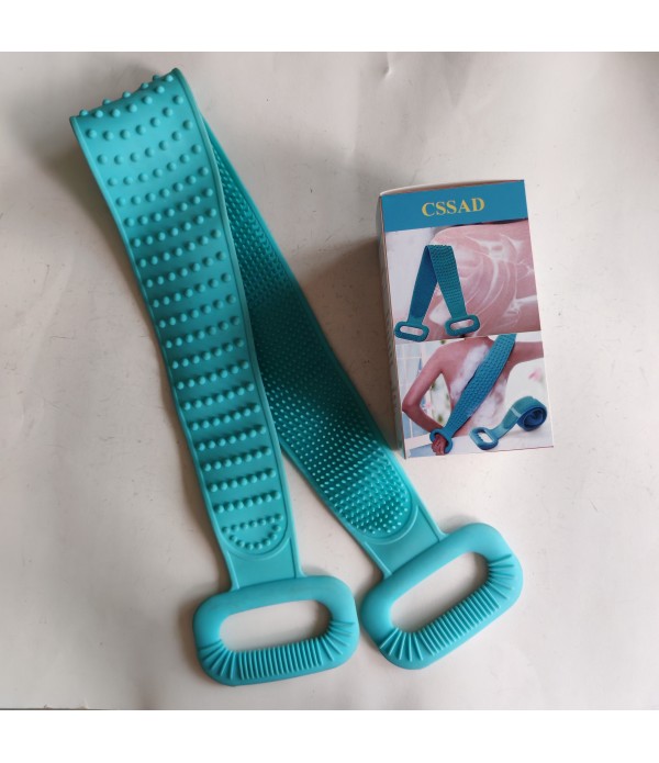 CSSAD Exfoliating Back Scrubber with Handles, Double-Sided Back Exfoliator Body Scrub Towel, Exfoliating Washcloth Bath Tool for Use in Shower