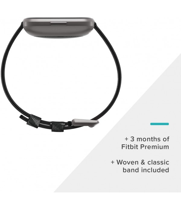 Fitbit Versa 2 Health and Fitness Smartwatch with Heart Rate, Music, Alexa Built-In, Sleep and Swim Tracking, Bordeaux/Copper Rose, One Size (S and L Bands Included)