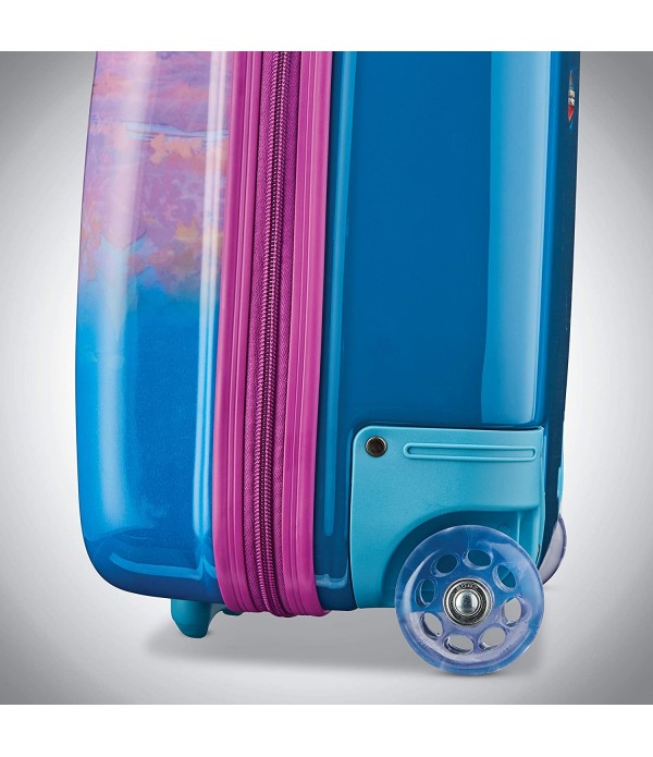  Roll over image to zoom in American Tourister Kids' Disney Hardside Upright Luggage, Frozen Destiny, Carry-On 16-Inch,128401-4427