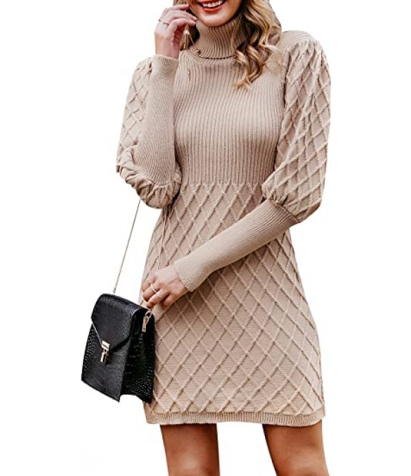 Simplee Women's Long Sleeve Bodycon Sweater Dress ...