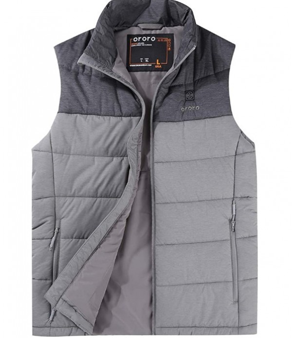 ORORO Men's Lightweight Heated Vest with Battery Pack